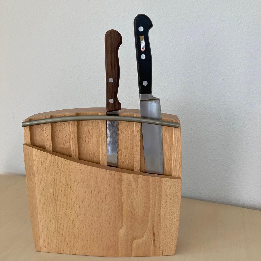 お値下げ❣️未使用ナイフブロック　ブナ材