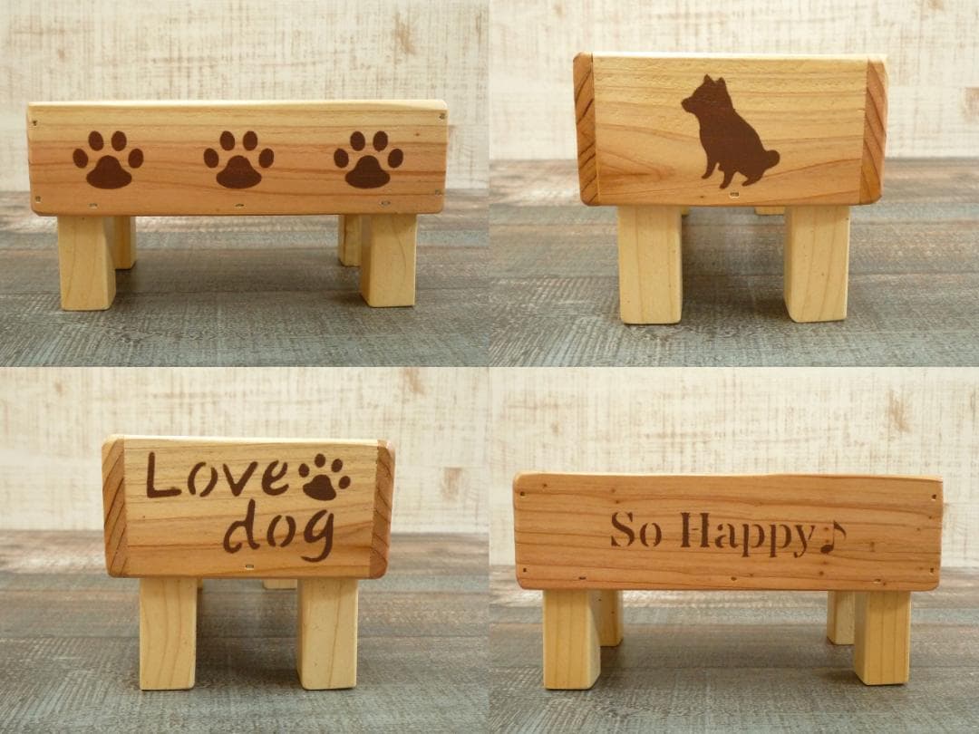 ♥️予約品⭐親子柴犬デザインの3段ラック♥️ナチュラルカラー⭐--179