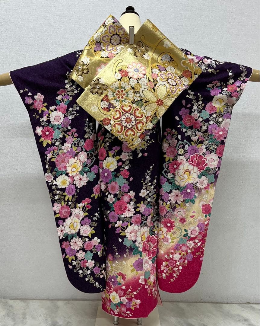 振り袖　フルセット　別誂長襦袢　成人式　金彩加工　刺繍入り　銀通し　758