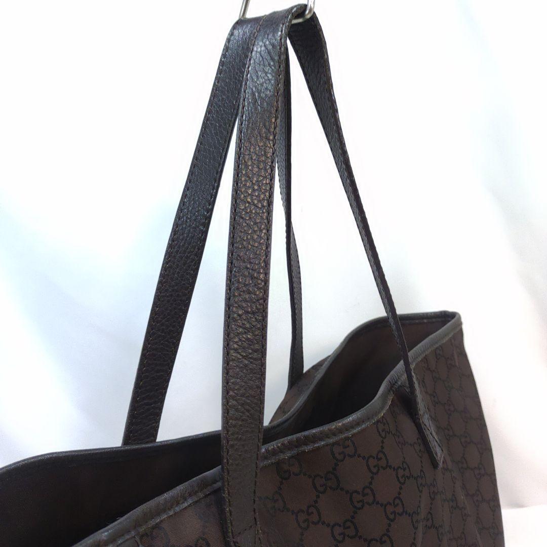 グッチ インターロッキングG トートバッグ レザー×ナイロン A4可 肩掛け
