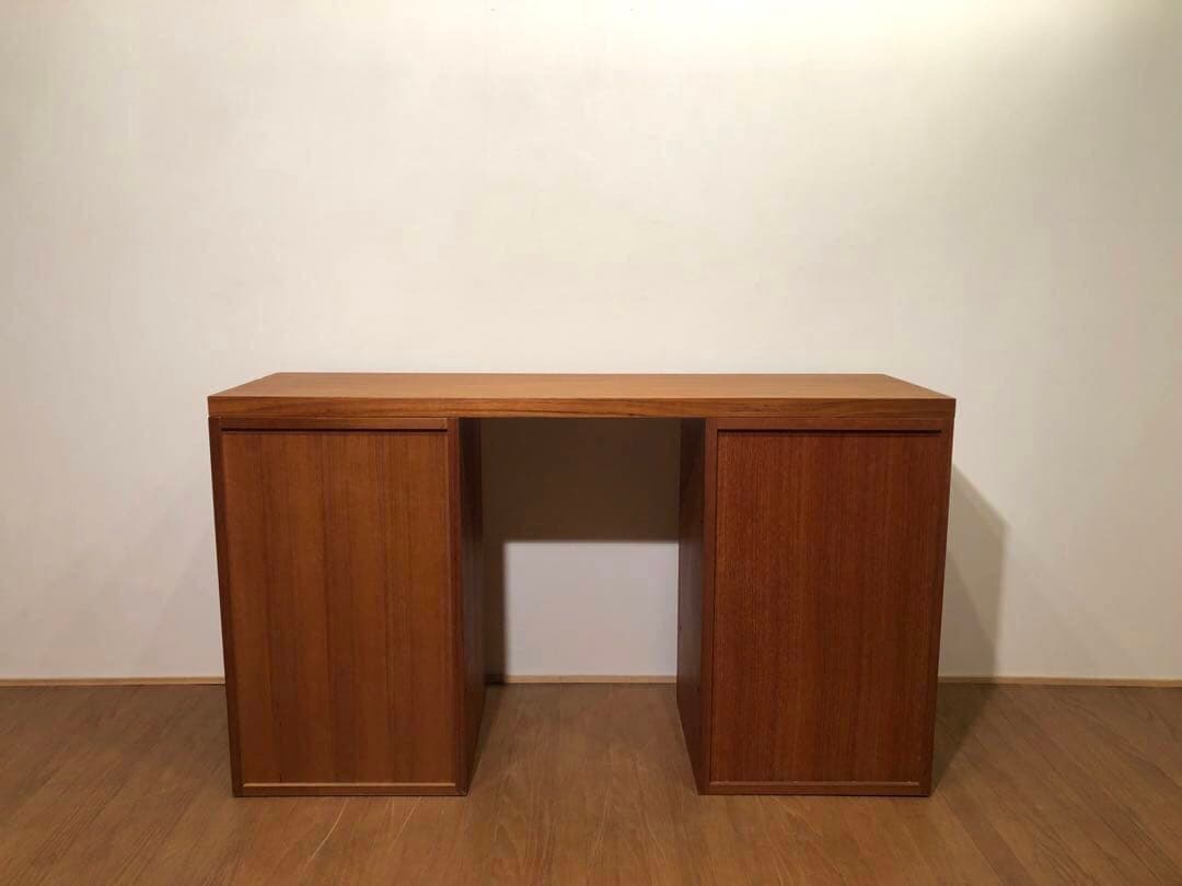 希少 ヴィンテージ 日田工芸社製 マキシム ユニットデスク 机 チーク無垢材天板
