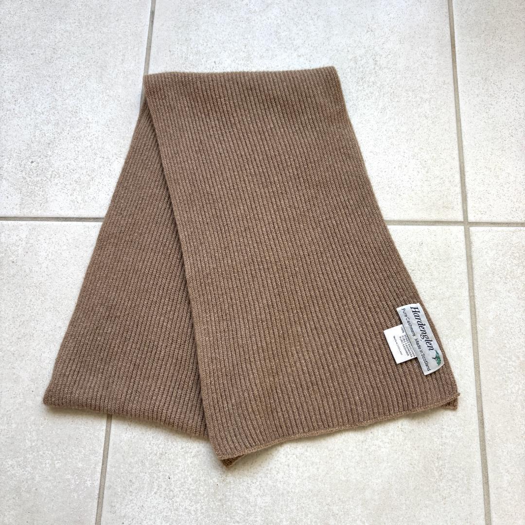 80s Hardenglen スコットランド製カシミアマフラー