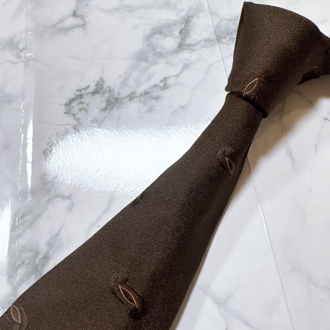 【未使用に近い】Atto Vannucci ブラウン ネクタイ　セッテピエゲ