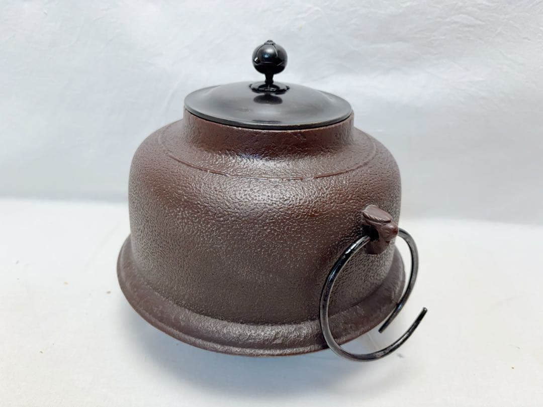 茶道具 人間国宝 釜師 高橋敬典造 真形羽釜 釜印 釜鐶付 おしゃれ 共箱