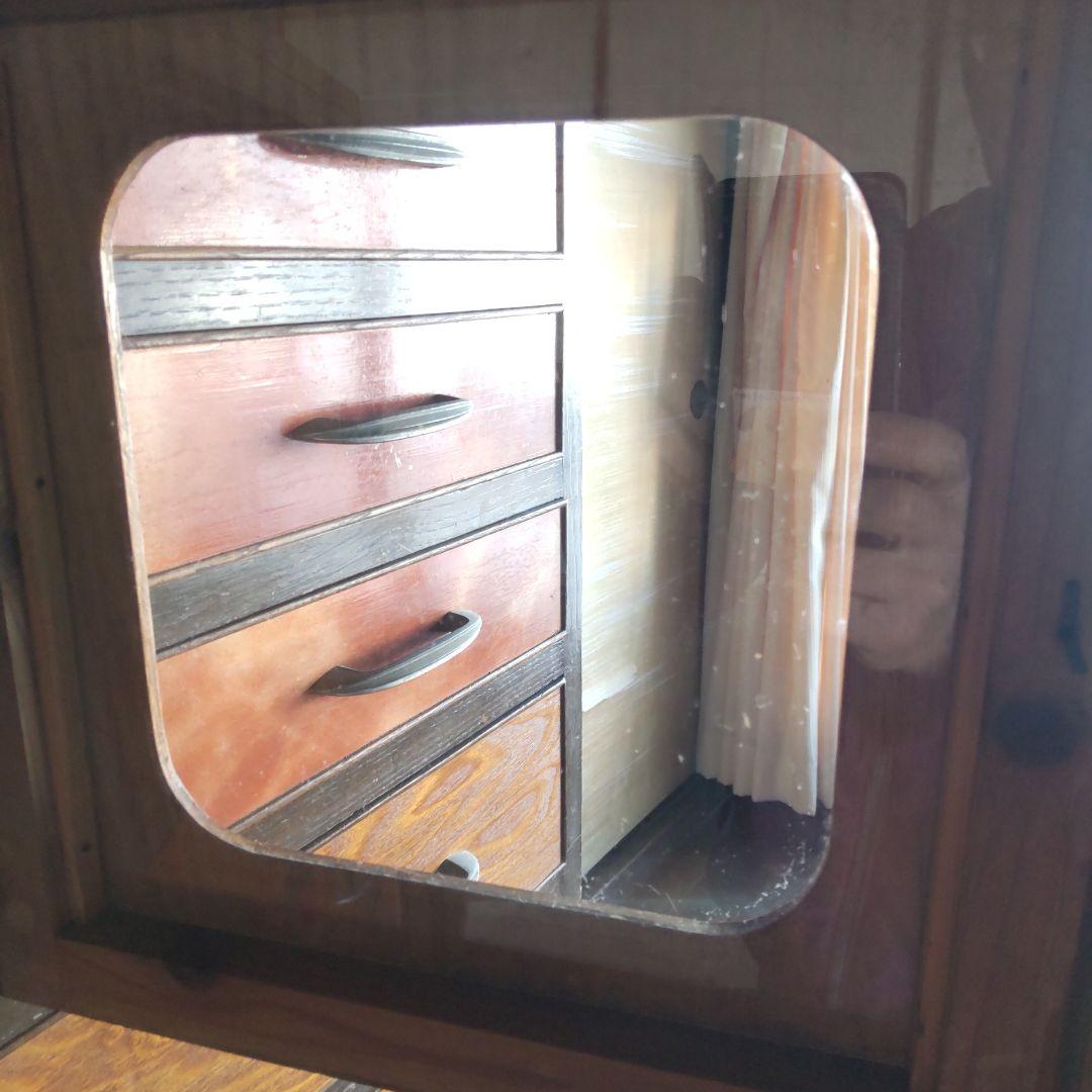 昭和レトロ　小物入れ付きタンス　箪笥　 奥行42cm幅89cm高さ120cm