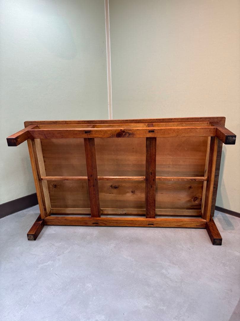 ローテーブル 無垢材 ヴィンテージ×和モダン　レトロ　両面引き出し　昭和