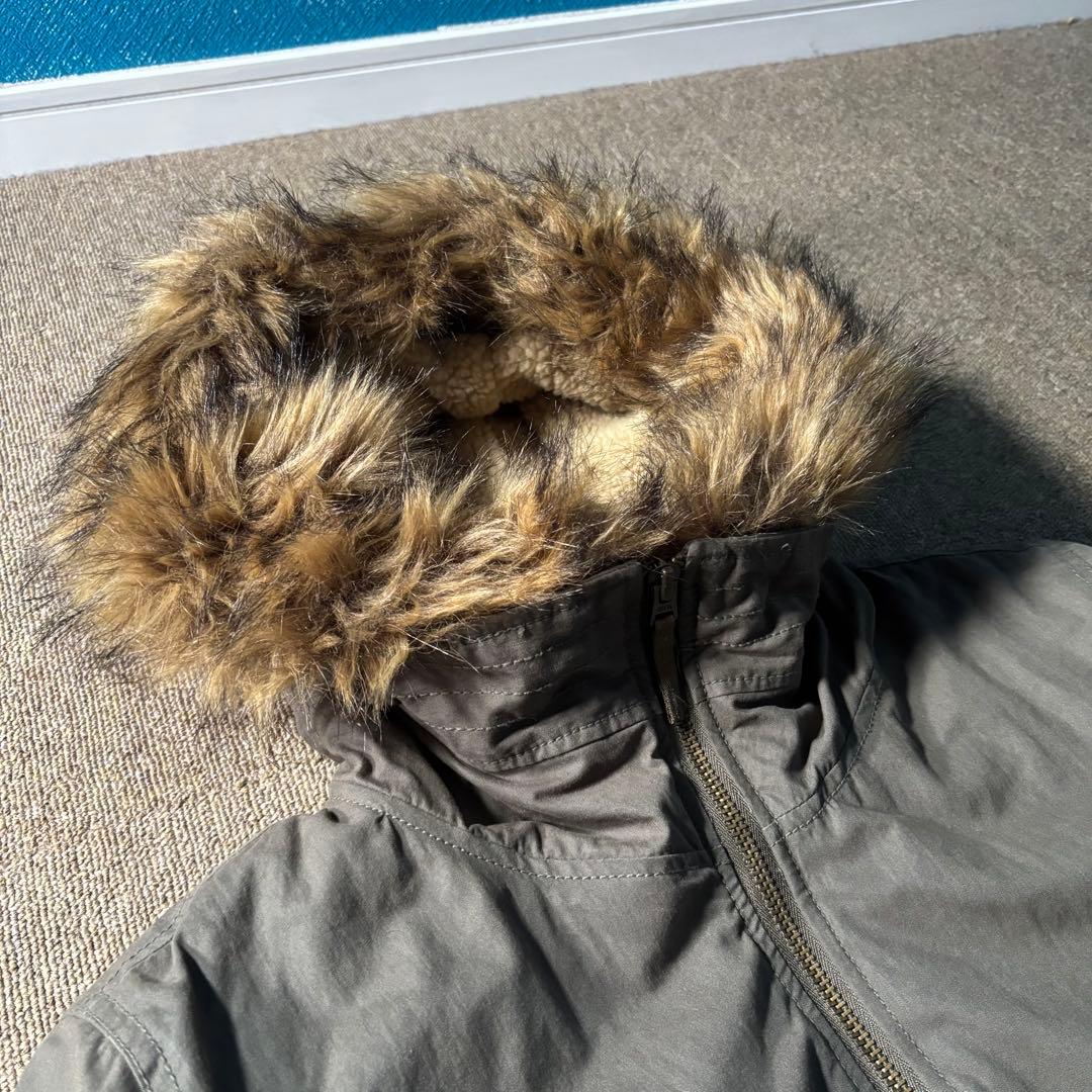 OLD GAP 短丈 ファー ミリタリー ジャケット フード N2B