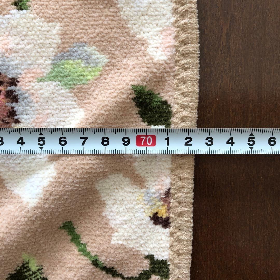 未使用　FEILER プティクロス　ひざ掛け　フェイラー　ベージュ　花柄おくるみ