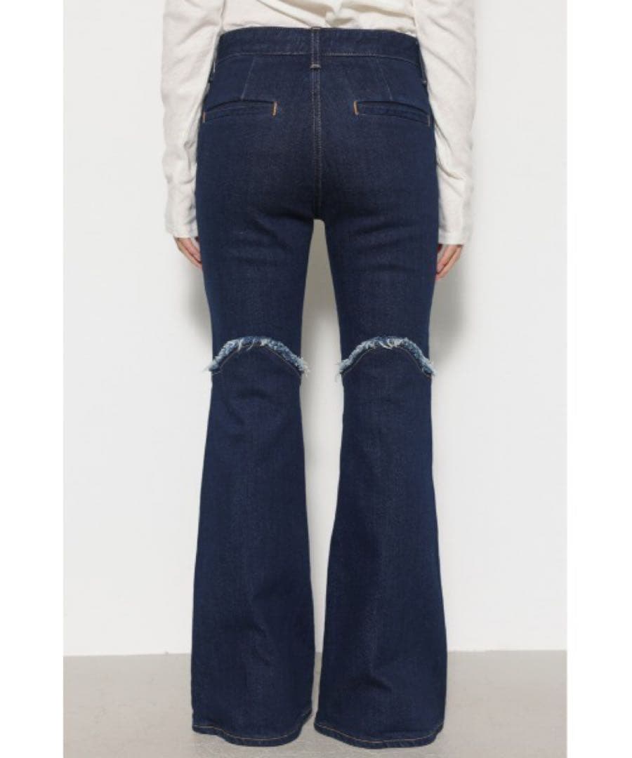 新品タグ付　LAGUAGEM FRONT LACE UP FLARE DENIM