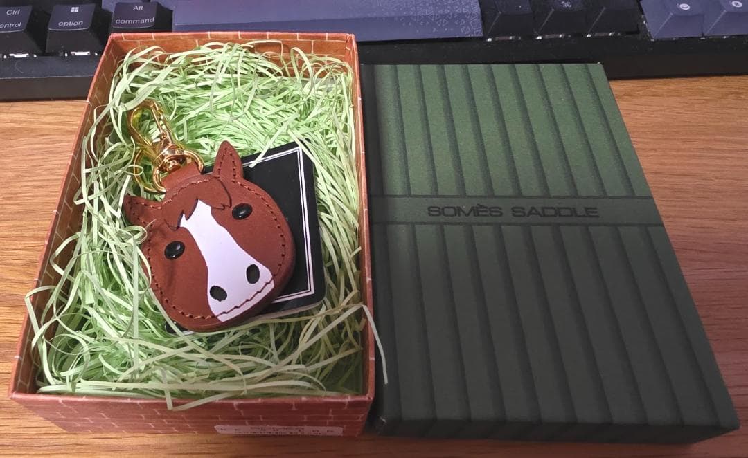 ソメスサドル　馬レザー キーホルダー