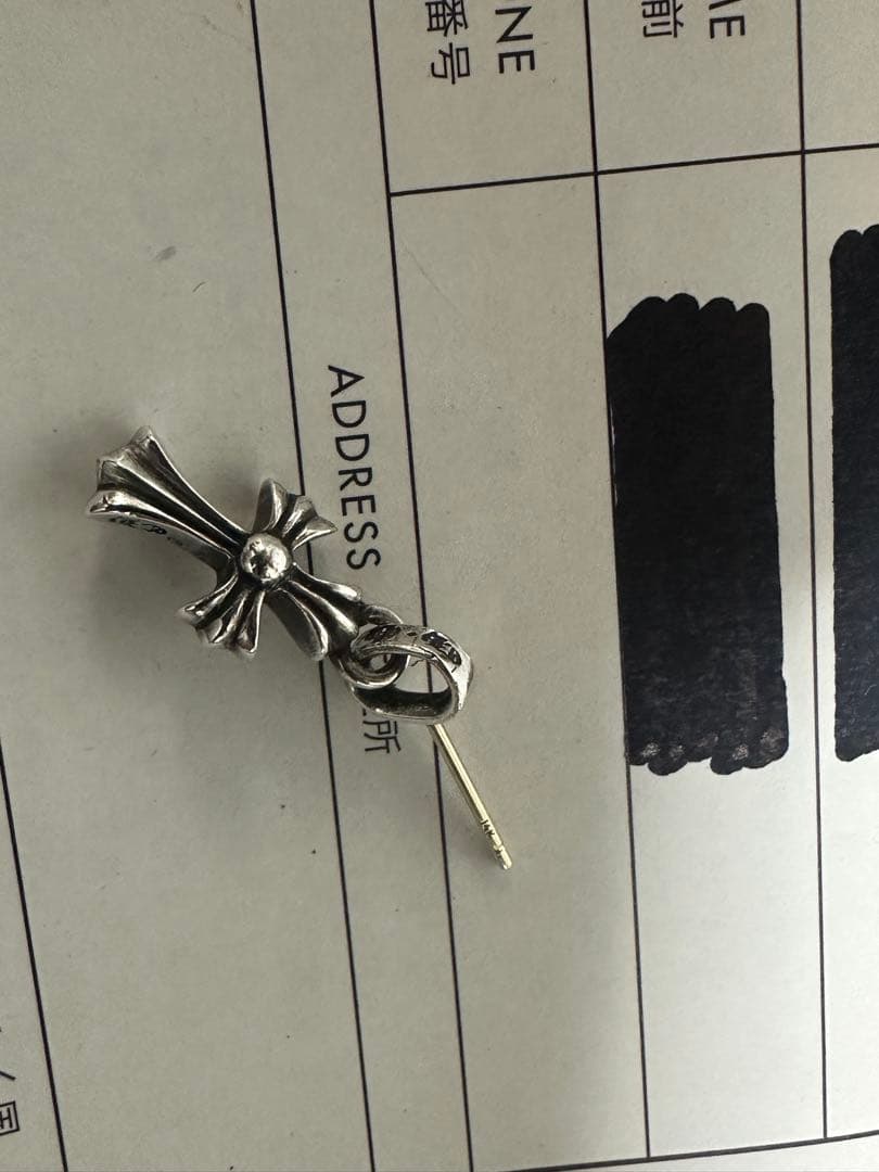 CHクロスベビーファットドロップイヤリング