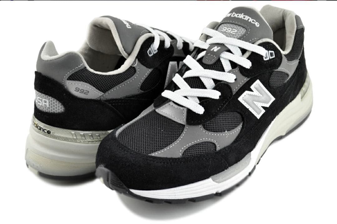 NEW BALANCE 992 スニーカー ブラック 23.5