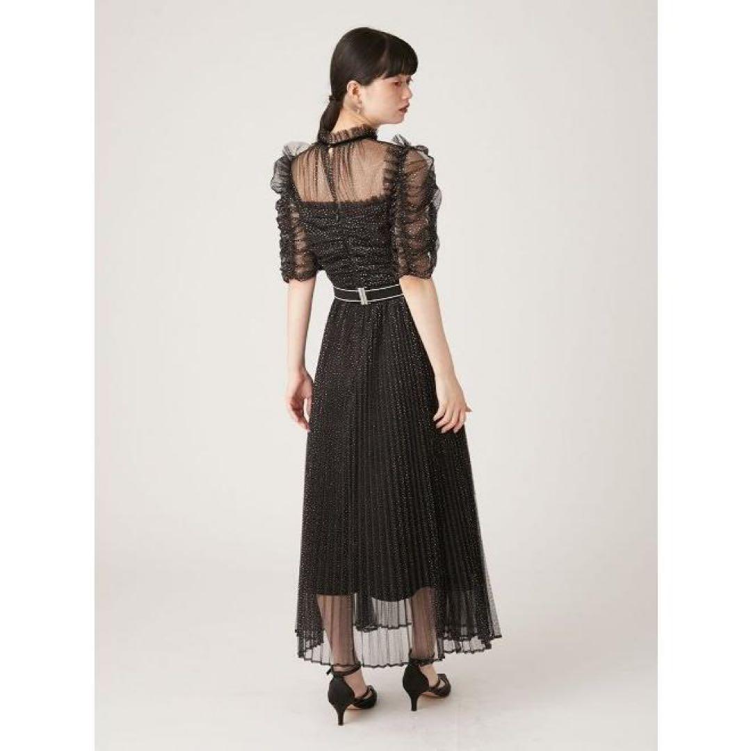 【LILY BROWN×MARY QUANT】ベルト付きドットチュールドレス
