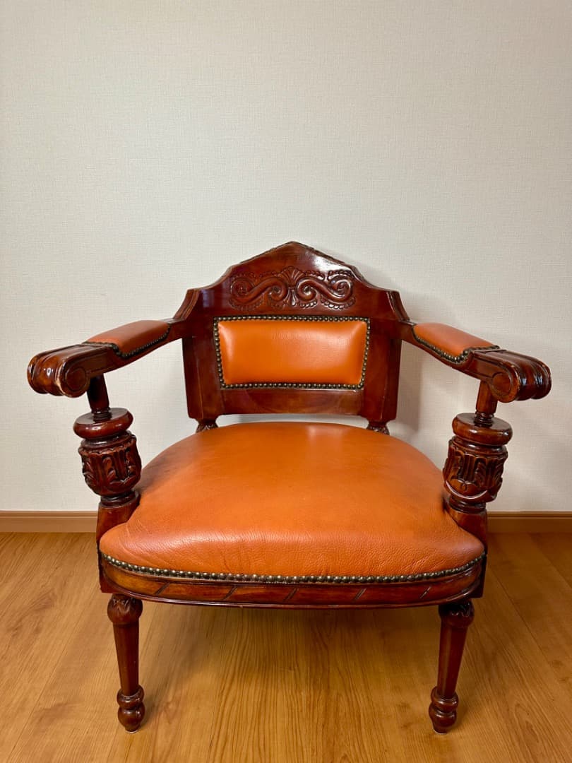 K*K様 イタリア製 レザー アームチェア②
