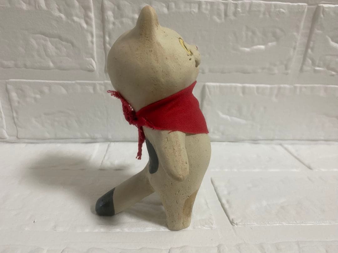 中古品【猫の置物】2匹セット☆布施猫笑店☆三毛猫☆