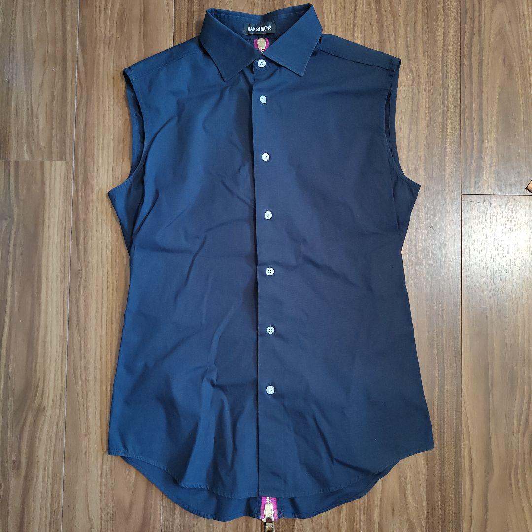 RAF SIMONS 名作　バックジッパー　ノースリーブトップス ラフシモンズ