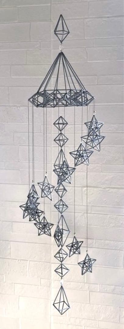 ヒンメリ✳︎シルバー✳︎スターダストメリーゴーランド✳︎大型モビール