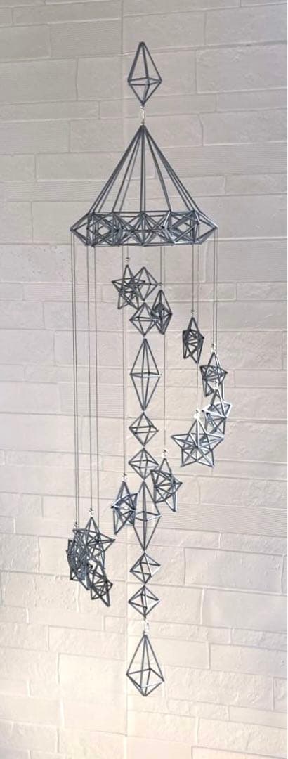 ヒンメリ✳︎シルバー✳︎スターダストメリーゴーランド✳︎大型モビール