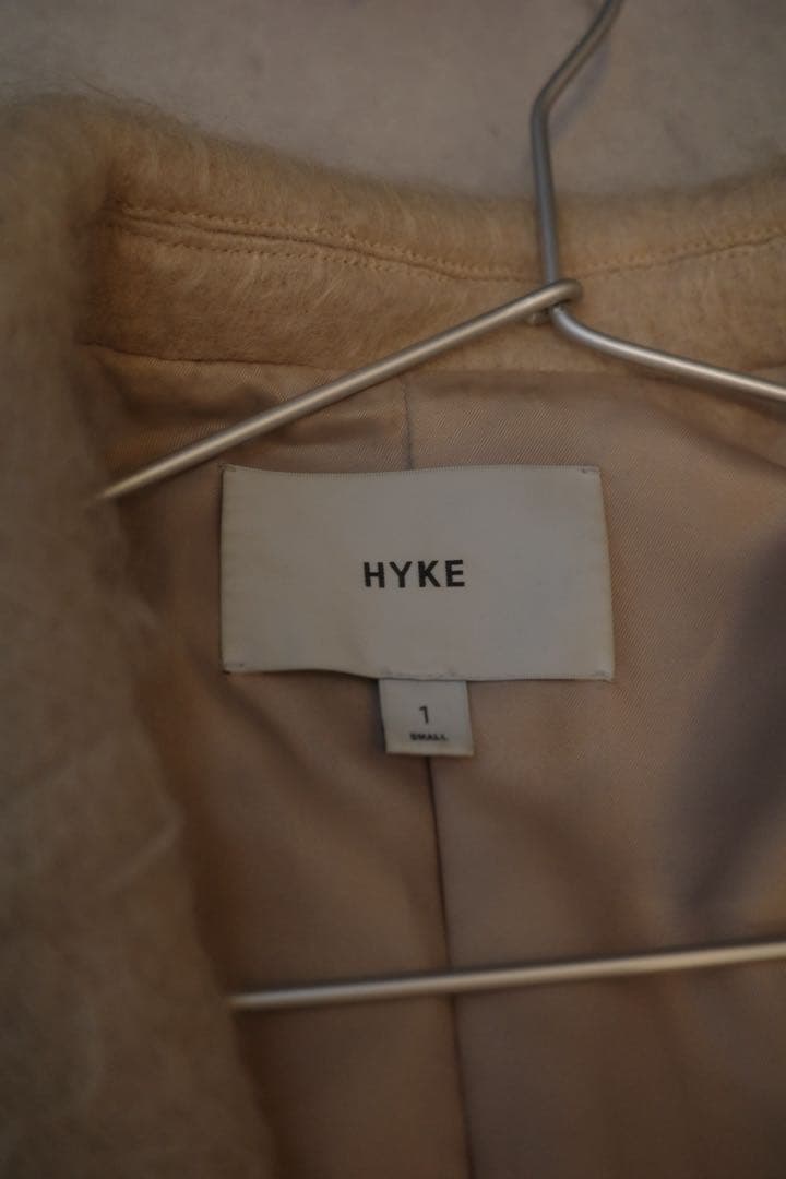 HYKE モヘヤブレンド ダブルブレスト チェスターコート