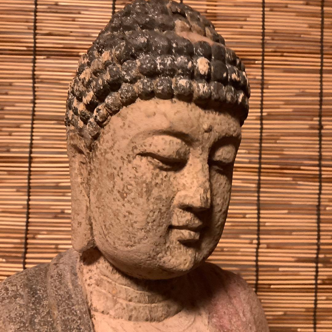 室町・本師本仏「阿弥陀如来」仏説無量寿経・仏説無量寿経・寺院放出・救済・特大木彫