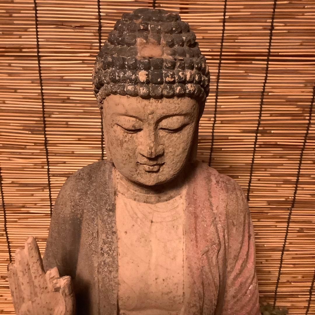 室町・本師本仏「阿弥陀如来」仏説無量寿経・仏説無量寿経・寺院放出・救済・特大木彫