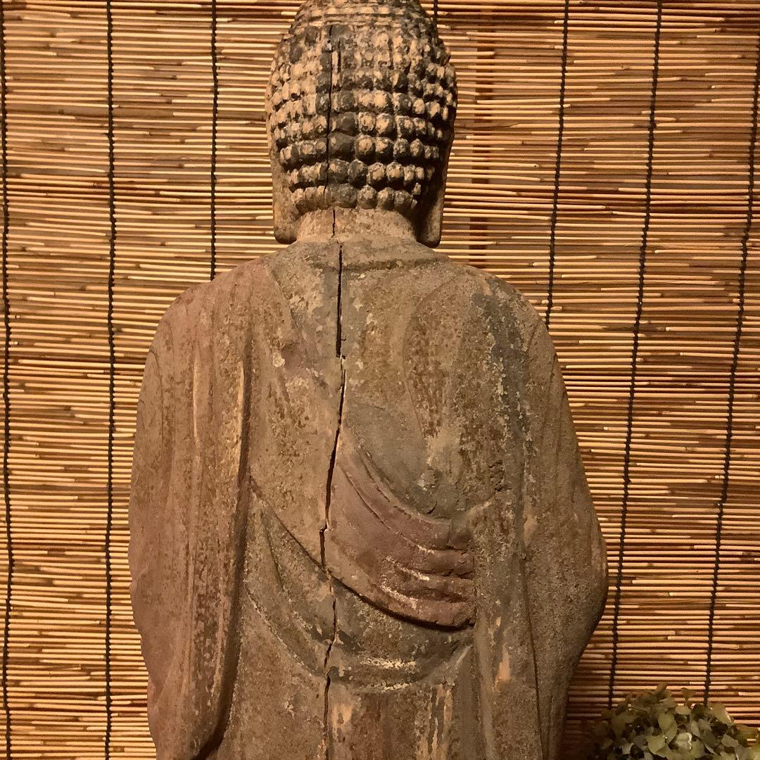 室町・本師本仏「阿弥陀如来」仏説無量寿経・仏説無量寿経・寺院放出・救済・特大木彫