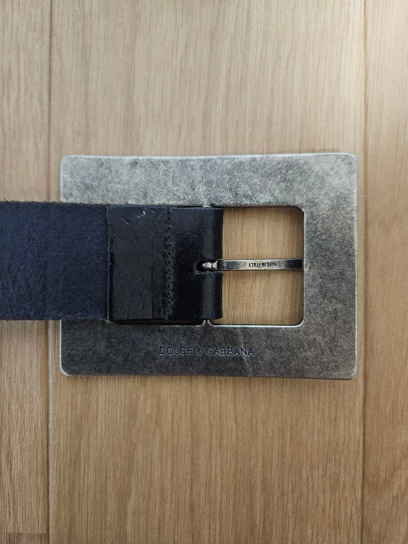【DOLCE&GABBANA】レザーベルト　ブラック