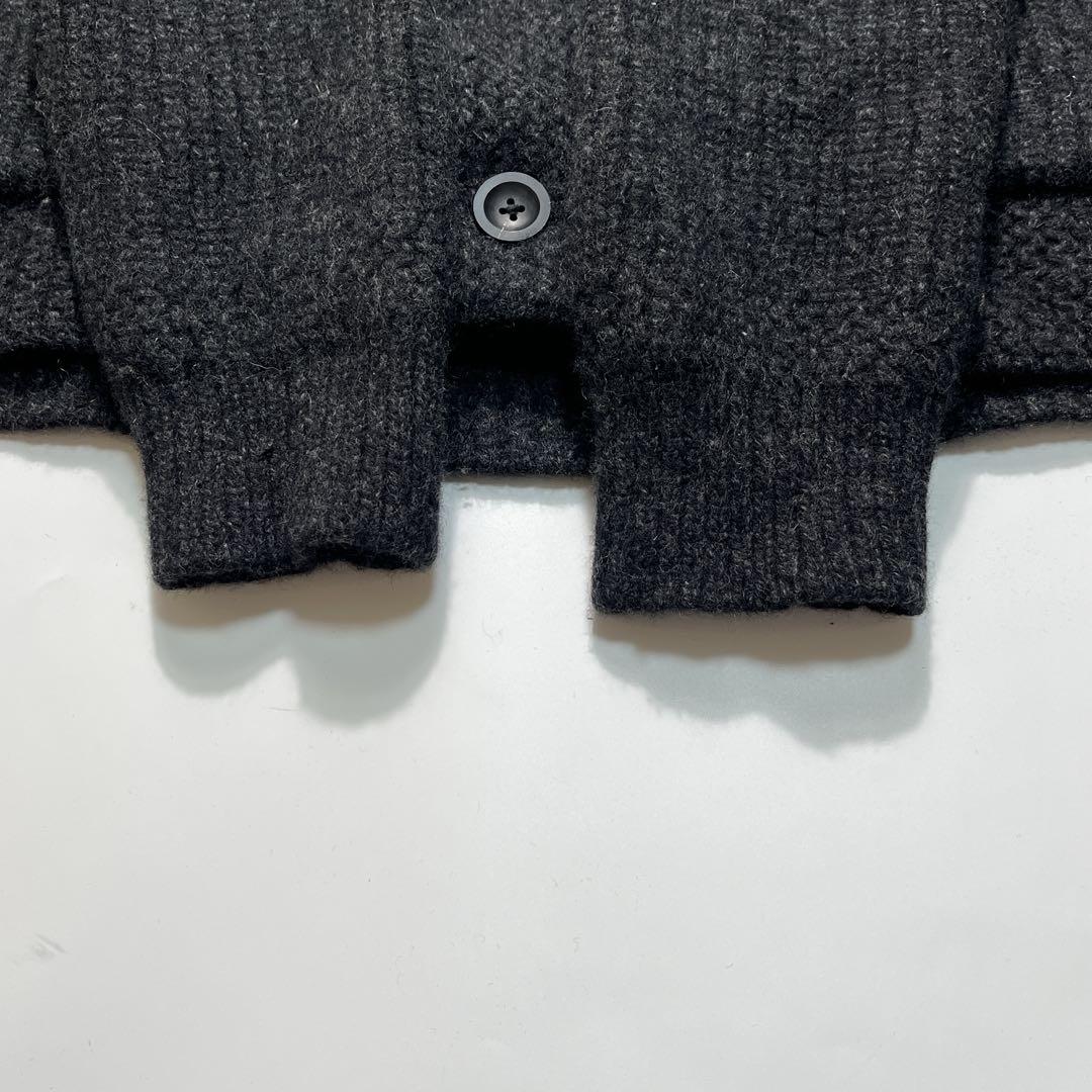 ラルフローレン カシミヤ混 カーディガン XL 黒 ショールカラー無地 7460