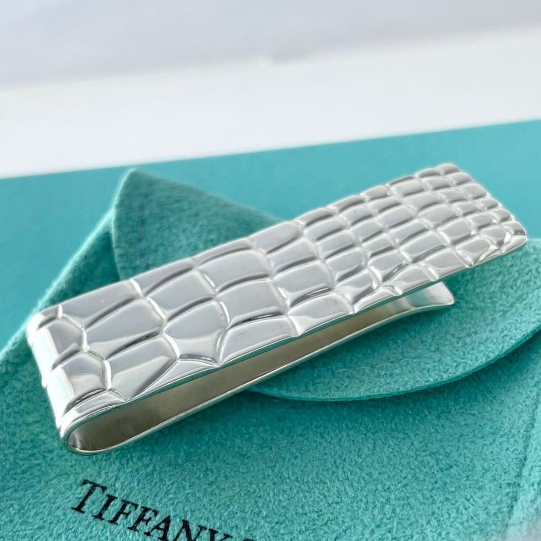 ティファニー クロコ メイカーズ マネークリップ スターリングシルバー Q1fe