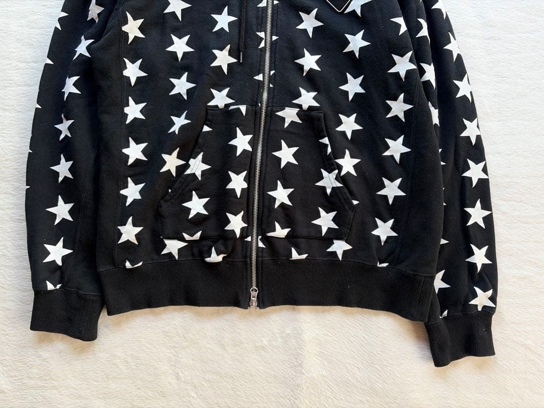 Bristol 星柄　総柄　フルジップ　パーカー　ロゴ