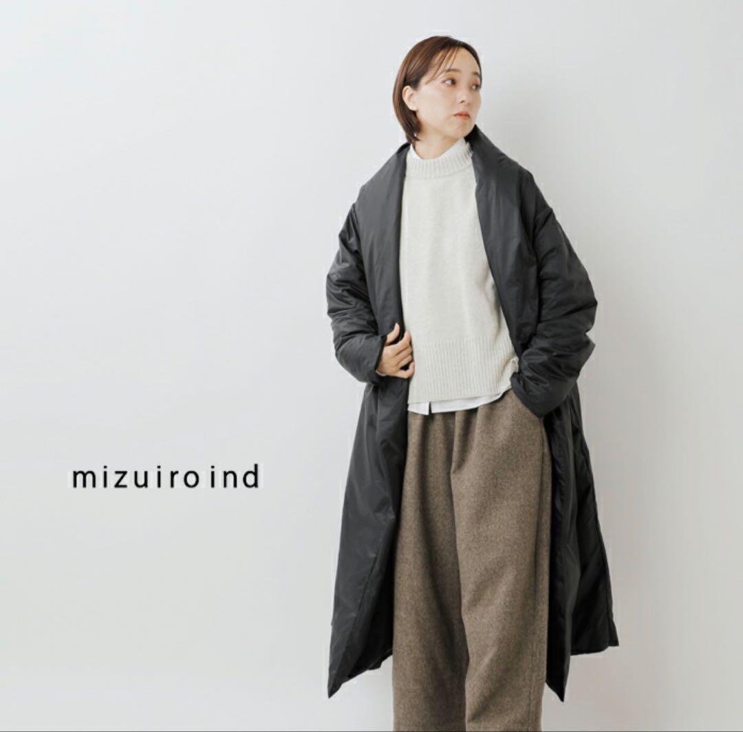 正規品　mizuiro ind ミズイロインド ドレープダウン　ロングコート　黒