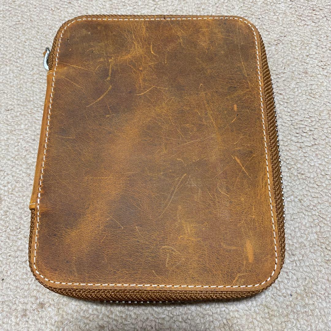 Galen Leather のレザージップペンケース10本収納タイプ