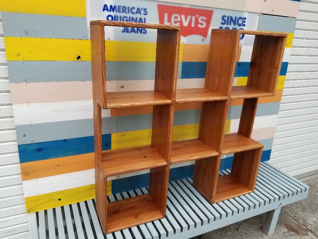 国産　天然木　本棚　レコードラック　シューズラック　ワインラック　キャットタワー