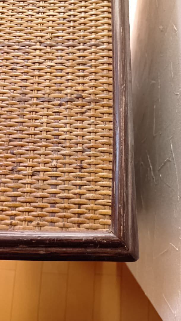 籐家具 ラタン 昭和レトロ エスニック アジアン　 キャビネット　ダークブラウン