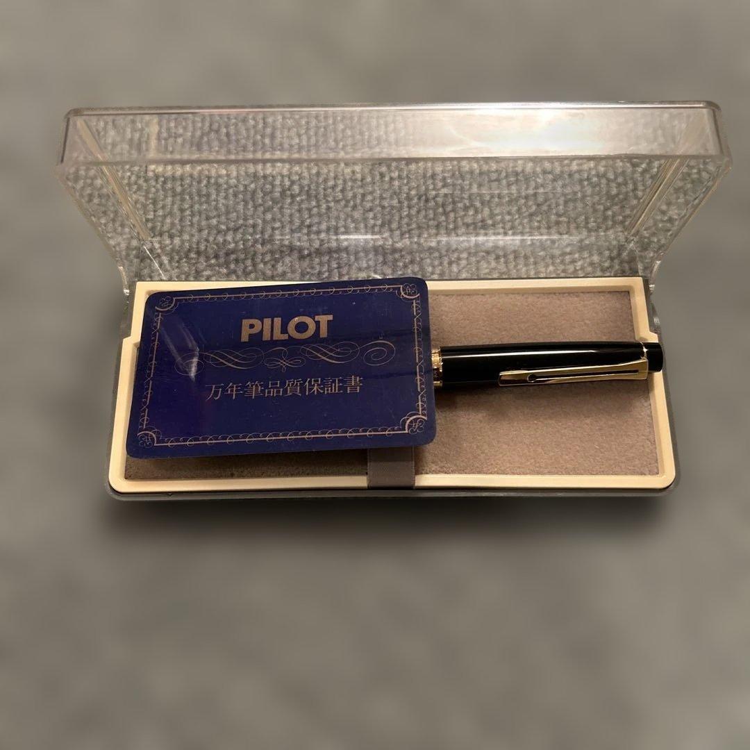 PILOT 万年筆 黒 透明ケース付き