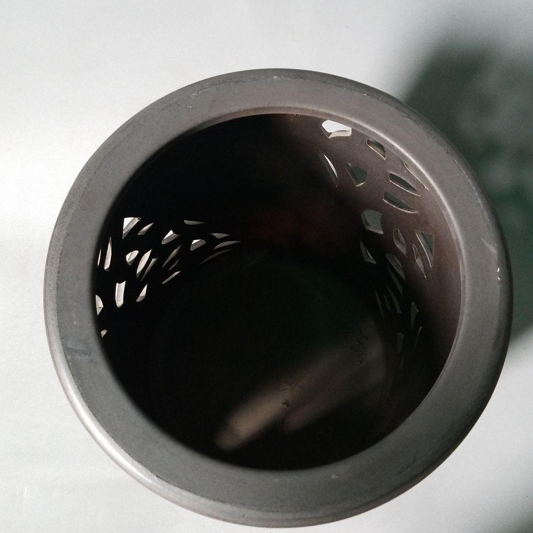 信楽焼傘立て 大容量❗特大斜透かし 高さ４７cm