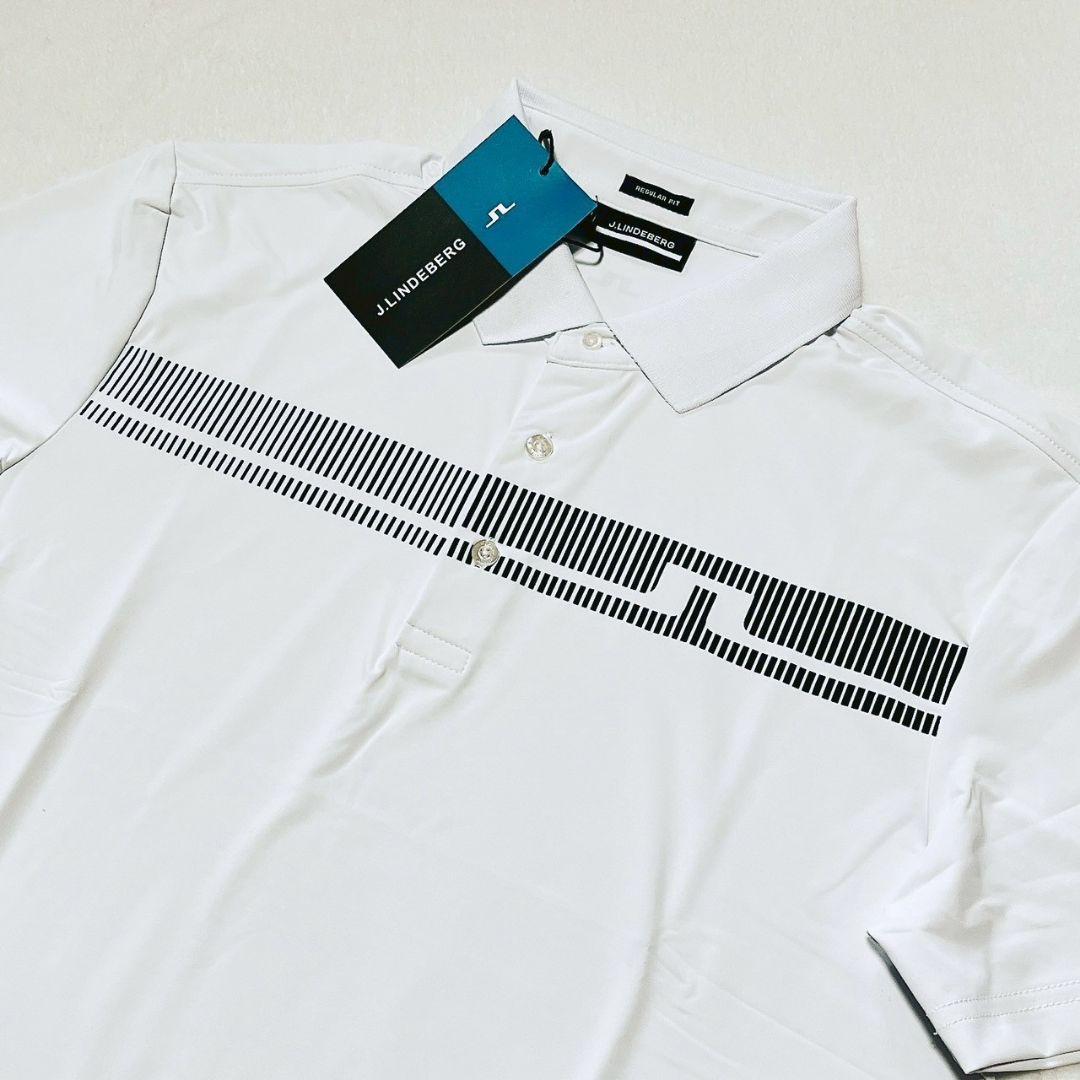 新品　J.LINDEBERG　ゴルフ　半袖ポロシャツ　ホワイト　XXL　メンズ