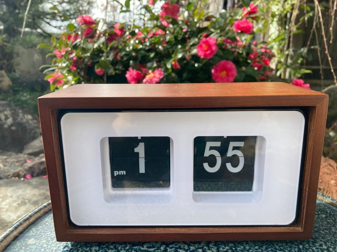 レトロヴィンテージ　すてきな時計　HERMOSA SHOMAN フリップ式置時計