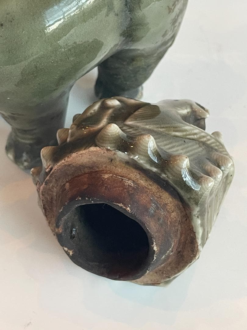 希少 三田青磁 獅子 香炉 江戸時代後期 1800年代 兵庫陶芸美術館所蔵