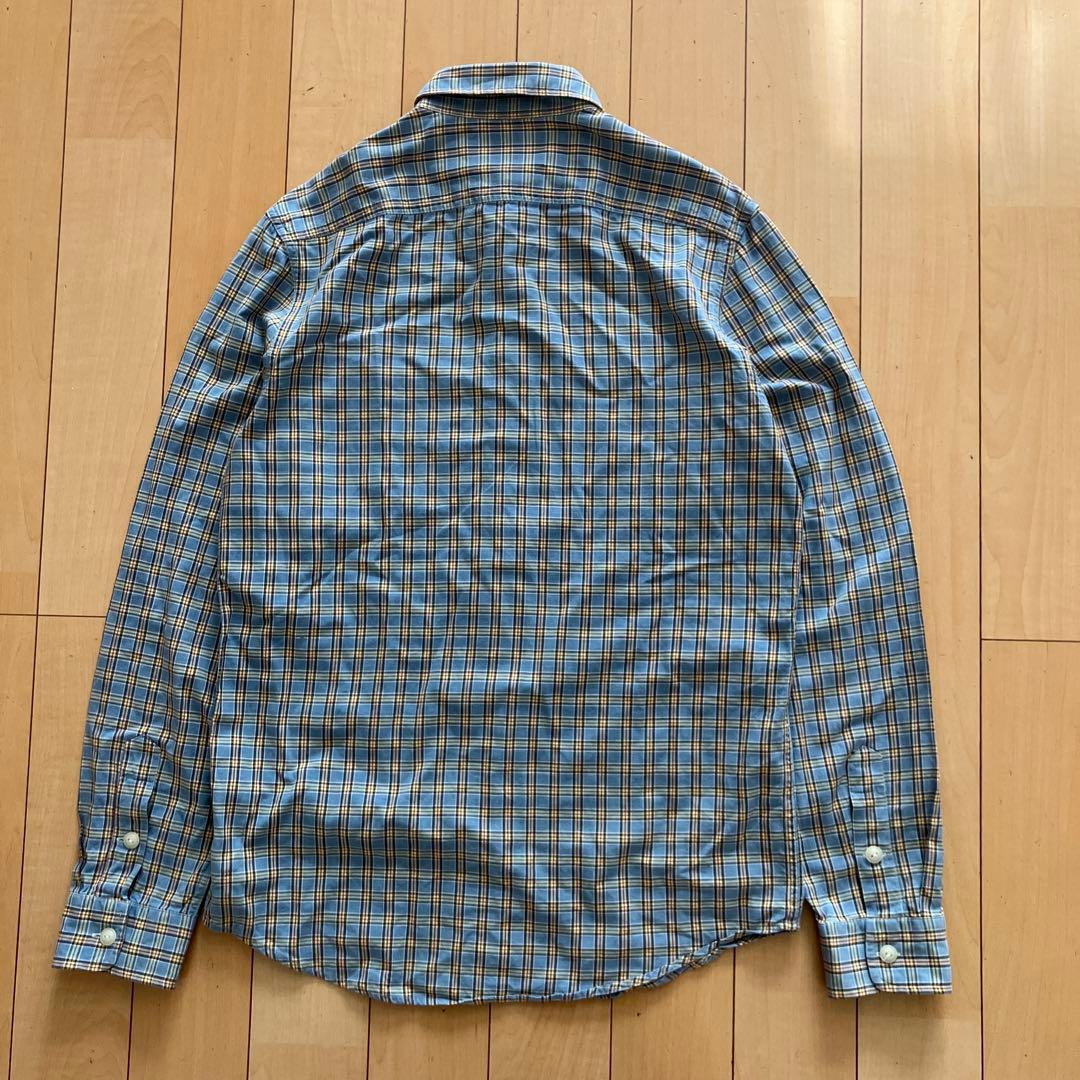 RRL ダブルアールエル　長袖シャツ　チェック　水色　Mサイズ