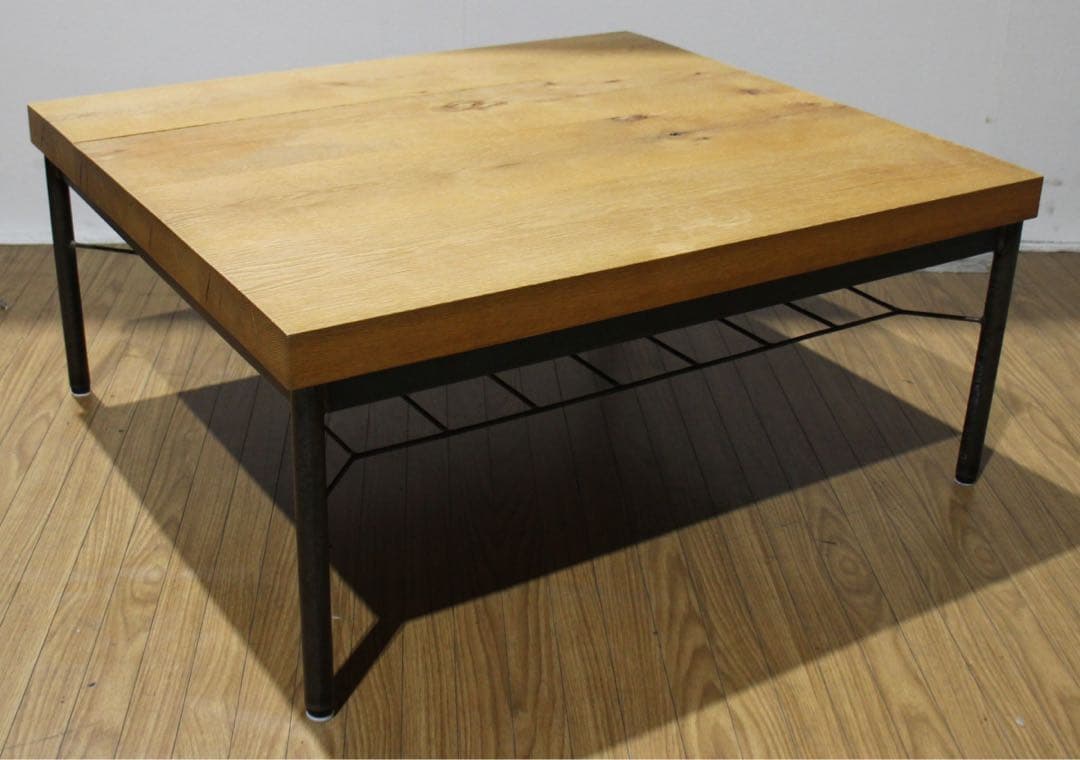 トラックファニチャー オーク アイアンレッグ ローテーブル