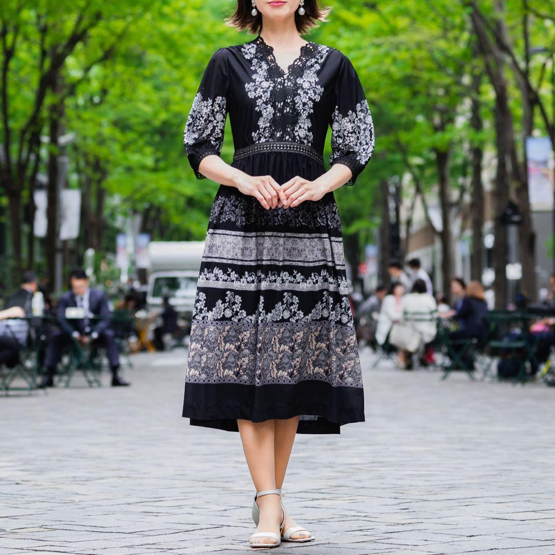 未使用　CHRISCELIN クリスセリーン 花柄プリントワンピース