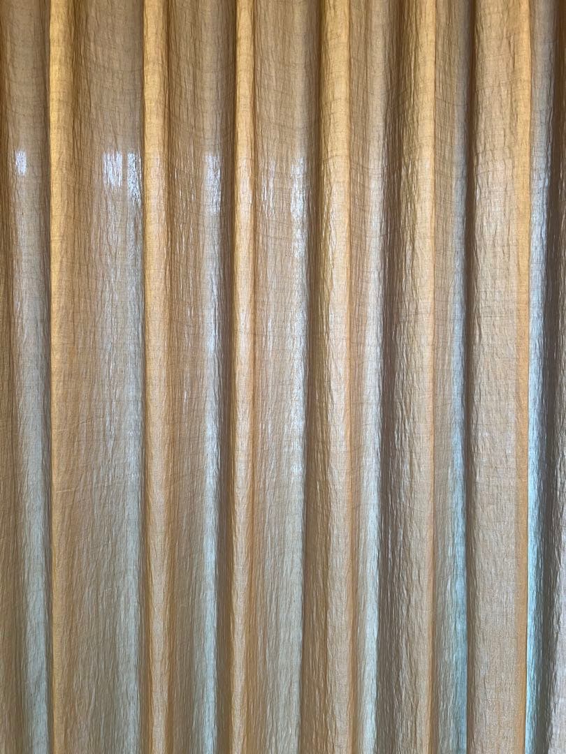 [最終価格]FISBAスイス製高級生地オーダーメイドグレードレープカーテン両開き