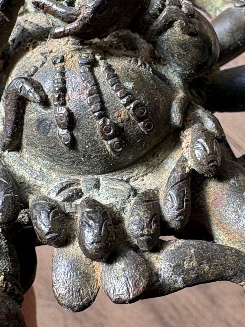 チベット仏教 マハーカーラ像　旧藏 清時代 古銅製