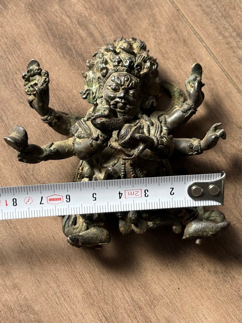 チベット仏教 マハーカーラ像　旧藏 清時代 古銅製