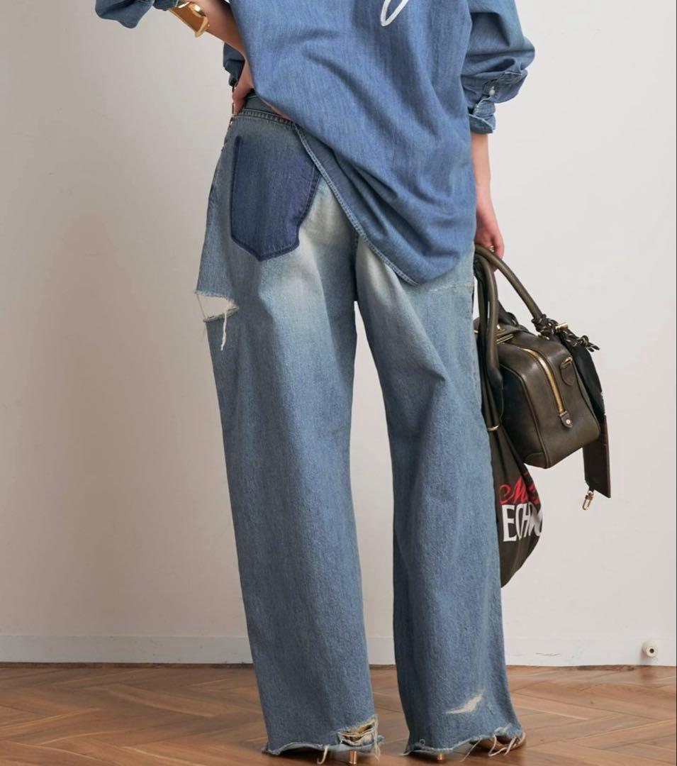 AP STUDIO Attick by Johnbullダメージワイドデニム