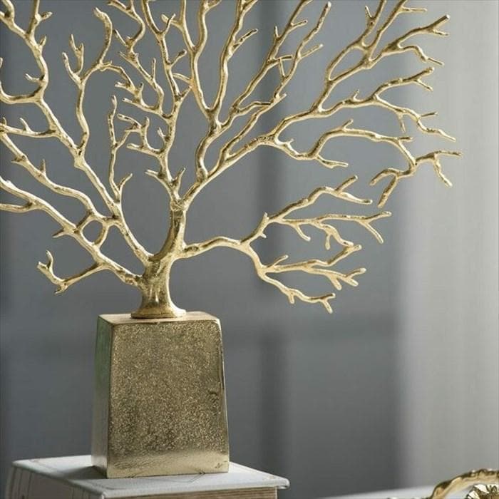 モダン ブラスツリー ゴールド 置物 オーナメント サンゴ