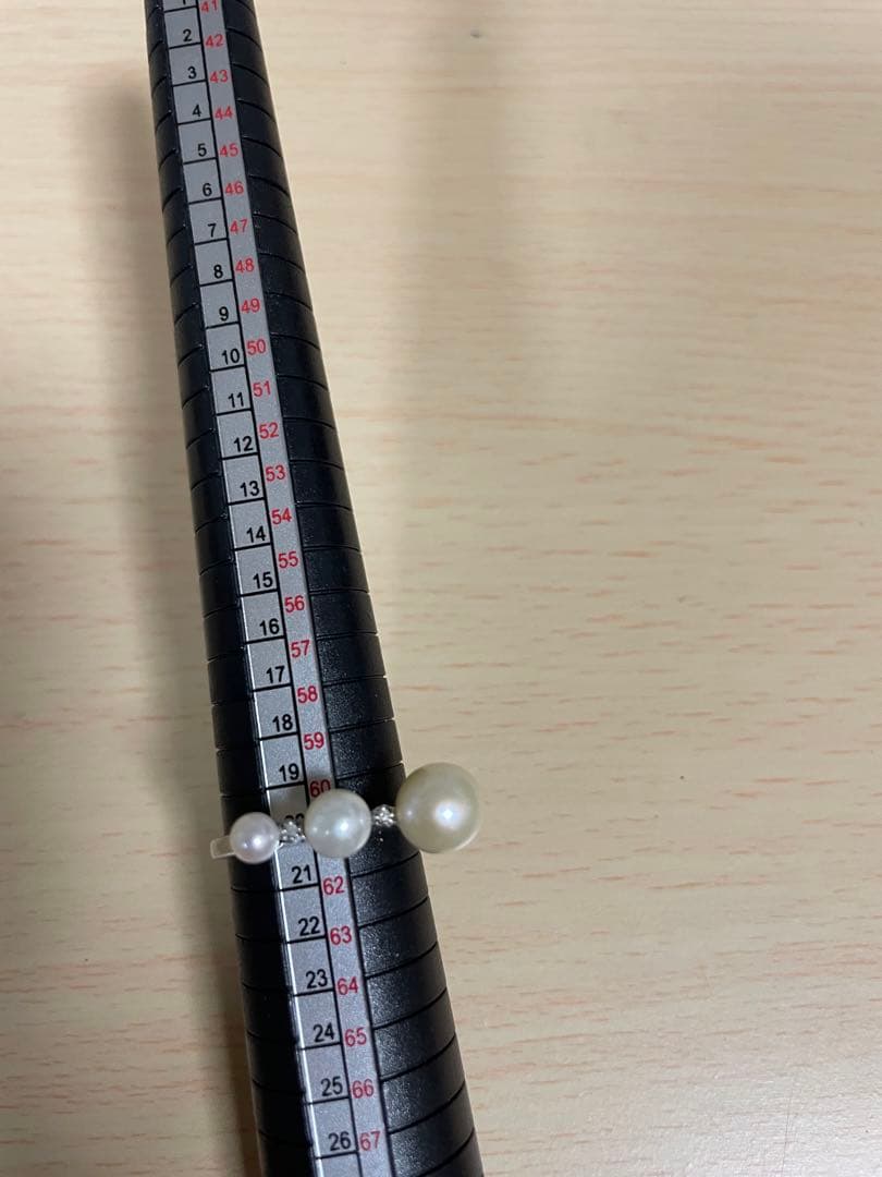 本真珠　メンズリング　20号　0.01ct ダイヤモンド　パール　シルバー925