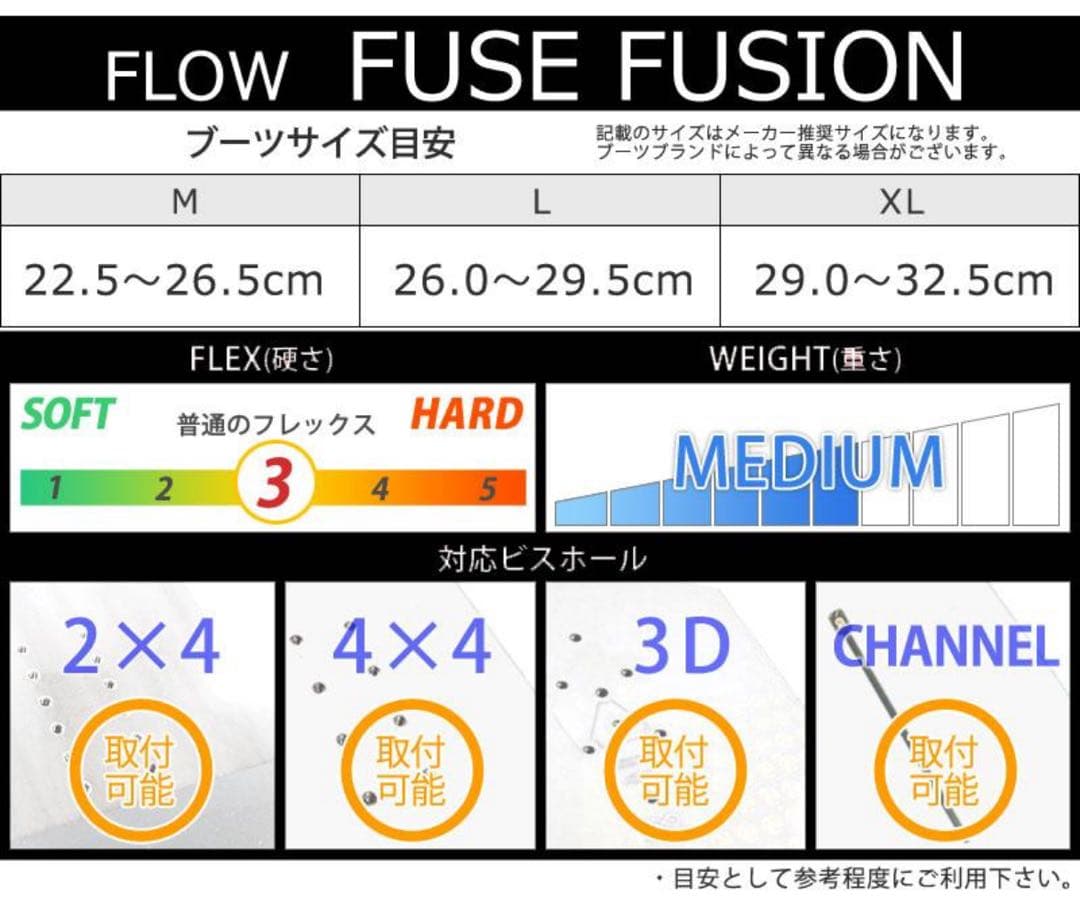 【値下げ】FLOW バインディング FUSE FUSION Lサイズ
