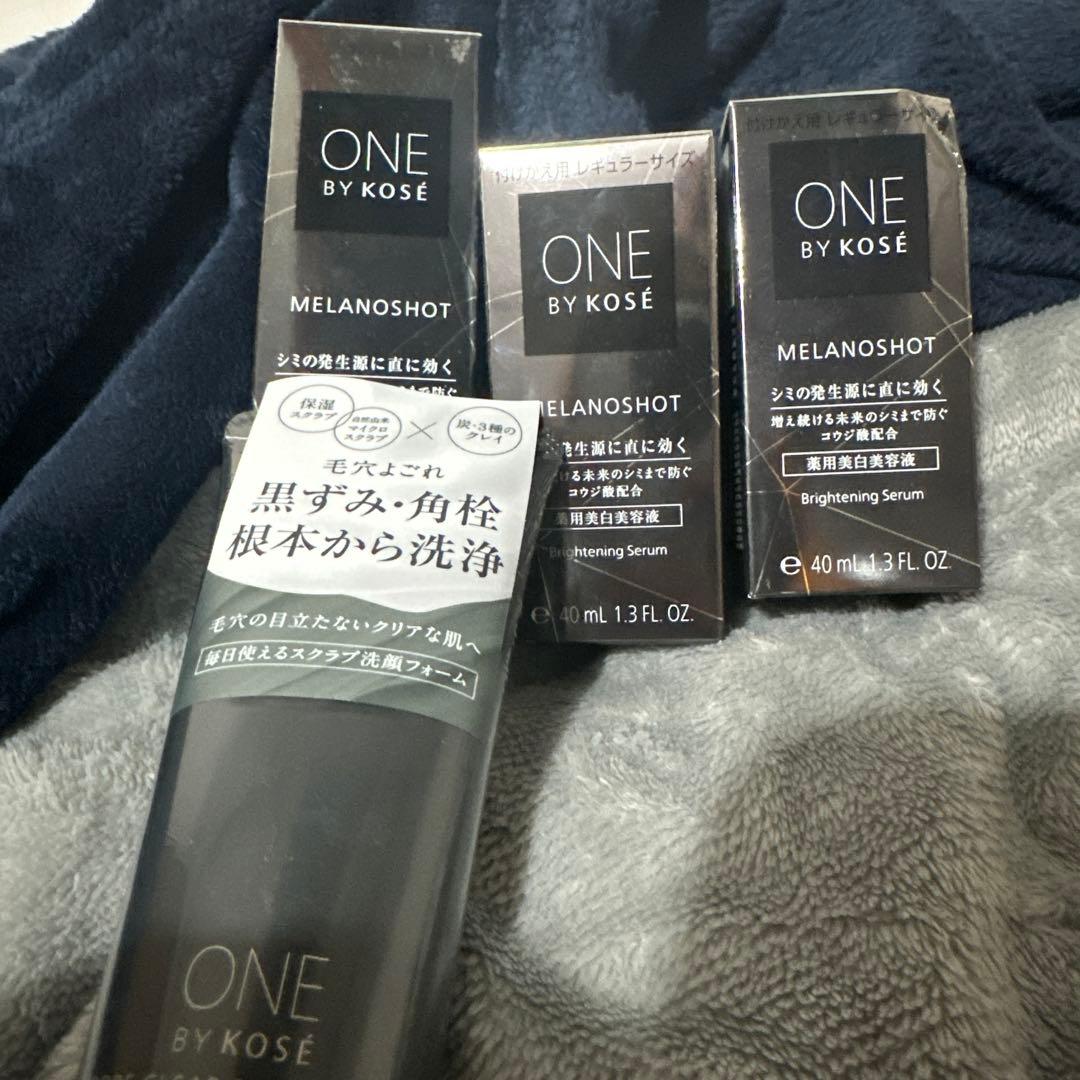 【激安】ONE BY KOSÉ メラノショット本体＆レギュラー2＆洗顔